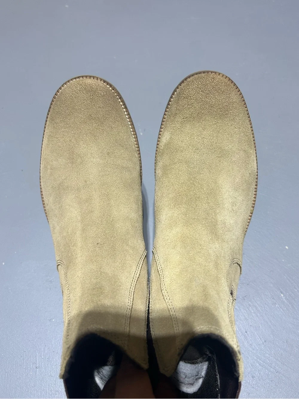 Crēvo Tan and Brown Suede Chelsea Boots (Men’s Size 10.5)